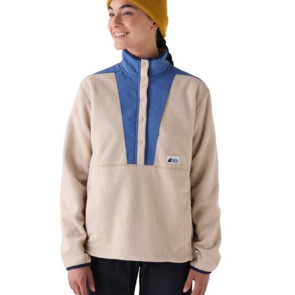 MEC Sweaters - MEC Fireside Fleece Snap Pullover Sweater in Alder/Summit